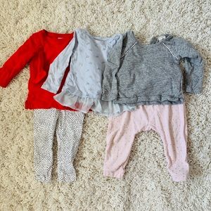 Baby girl mixed brands outfits 12 months